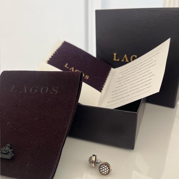 NWT LAGOS Caviar Forever Beaded Stud 18k Gold and Sterling Silver Earrings✨ - Picture 13 of 15